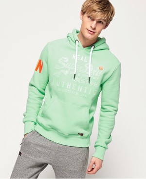 Superdry Vintage Authentic Pastel Férfi Kapucnis Pulóver Menta | DJWGK4563